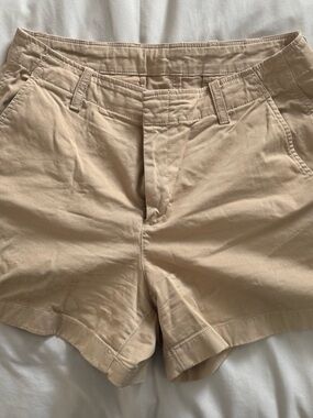 GAP Beige Structured Cotton Shorts